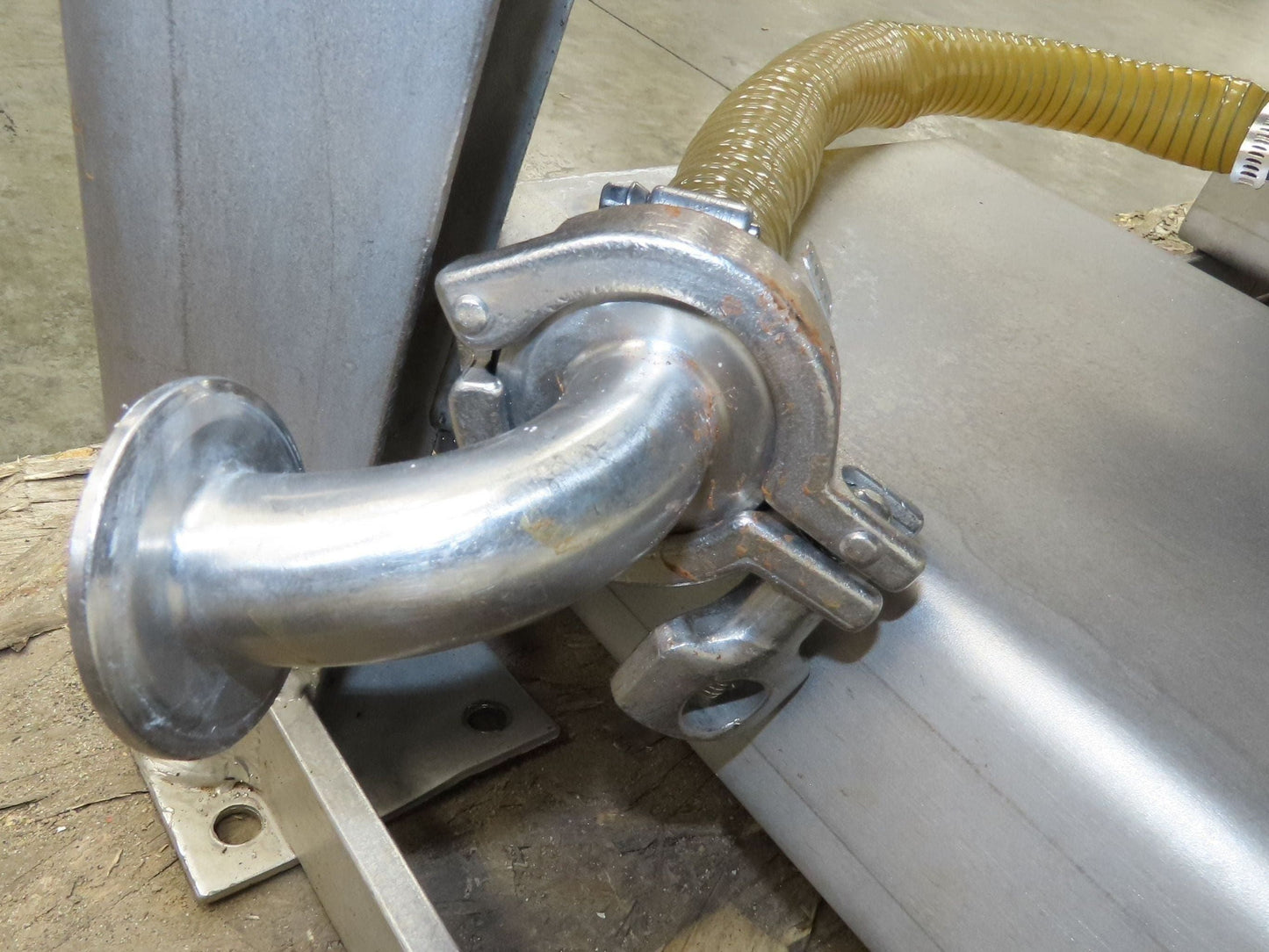 Mobile Stainless Steel Mixing Vessel 136 Gallon Tank Food Grade Sanitary Drain