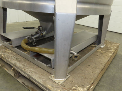 Mobile Stainless Steel Mixing Vessel 136 Gallon Tank Food Grade Sanitary Drain