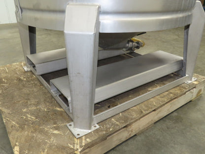 Mobile Stainless Steel Mixing Vessel 136 Gallon Tank Food Grade Sanitary Drain