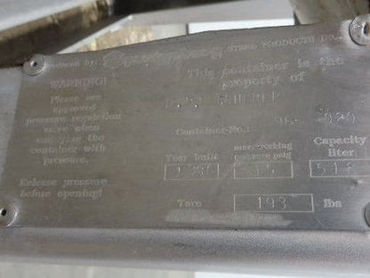 Mobile Stainless Steel Mixing Vessel 136 Gallon Tank Food Grade Sanitary Drain