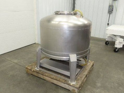 Mobile Stainless Steel Mixing Vessel 136 Gallon Tank Food Grade Sanitary Drain