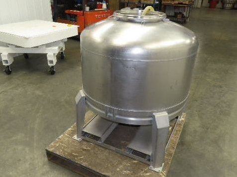 Mobile Stainless Steel Mixing Vessel 136 Gallon Tank Food Grade Sanitary Drain