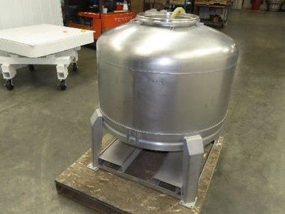 Mobile Stainless Steel Mixing Vessel 136 Gallon Tank Food Grade Sanitary Drain