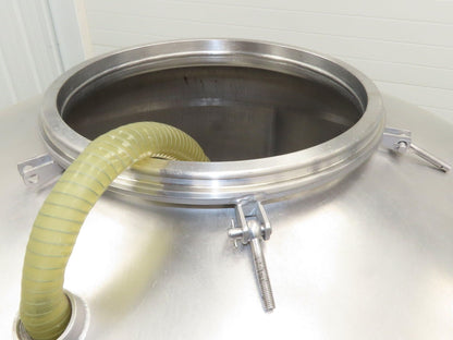 Mobile Stainless Steel Mixing Vessel 136 Gallon Tank Food Grade Sanitary Drain