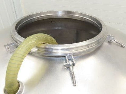 Mobile Stainless Steel Mixing Vessel 136 Gallon Tank Food Grade Sanitary Drain