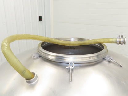 Mobile Stainless Steel Mixing Vessel 136 Gallon Tank Food Grade Sanitary Drain