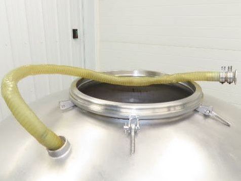 Mobile Stainless Steel Mixing Vessel 136 Gallon Tank Food Grade Sanitary Drain