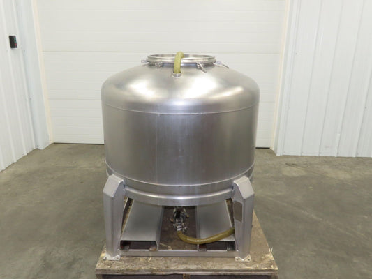 Mobile Stainless Steel Mixing Vessel 136 Gallon Tank Food Grade Sanitary Drain