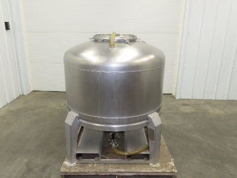 Mobile Stainless Steel Mixing Vessel 136 Gallon Tank Food Grade Sanitary Drain