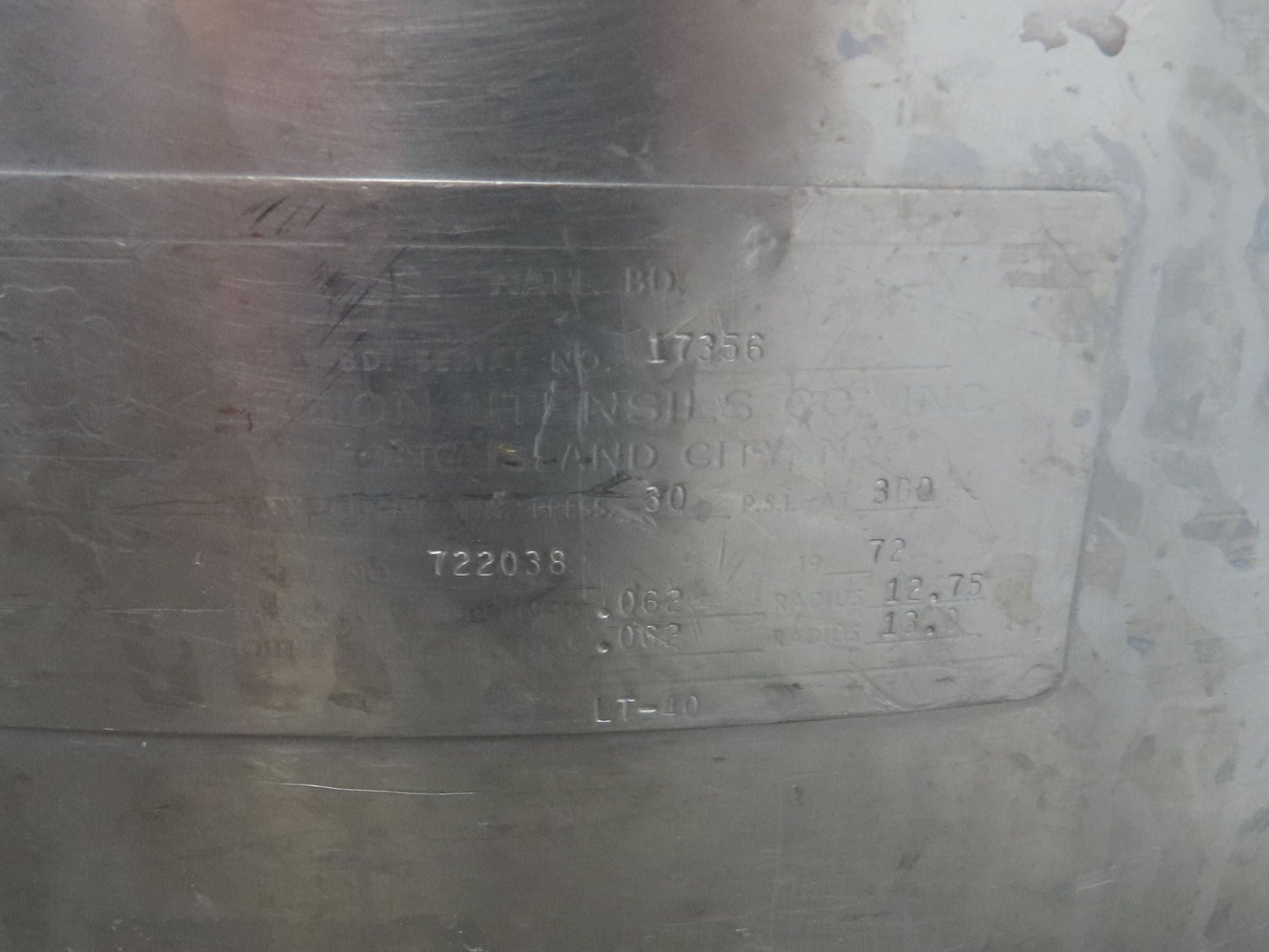 Legion LT-40 Stationary Direct Steam Kettle 40 Gallon Food Grade Mixing Tank