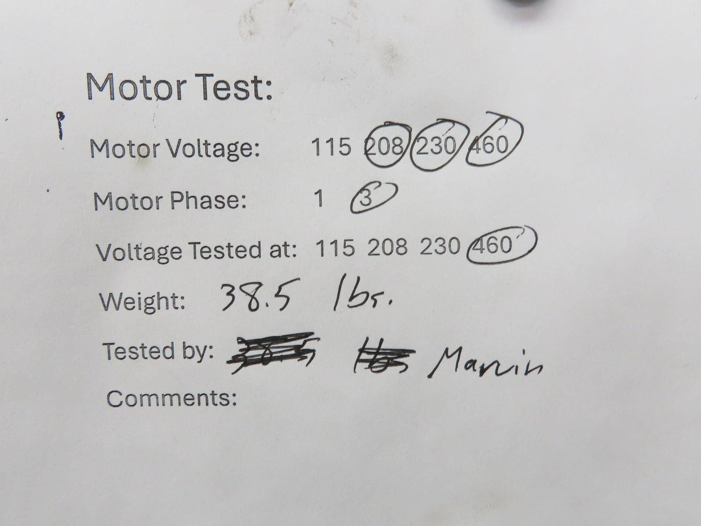 Baldor Winsmith Gearmotor 5:1 Reducer 345rpm .75Hp 460v 3ph Dual Output