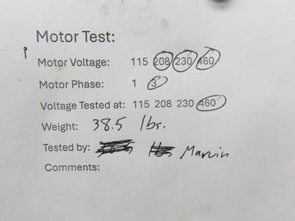 Baldor Winsmith Gearmotor 5:1 Reducer 345rpm .75Hp 460v 3ph Dual Output
