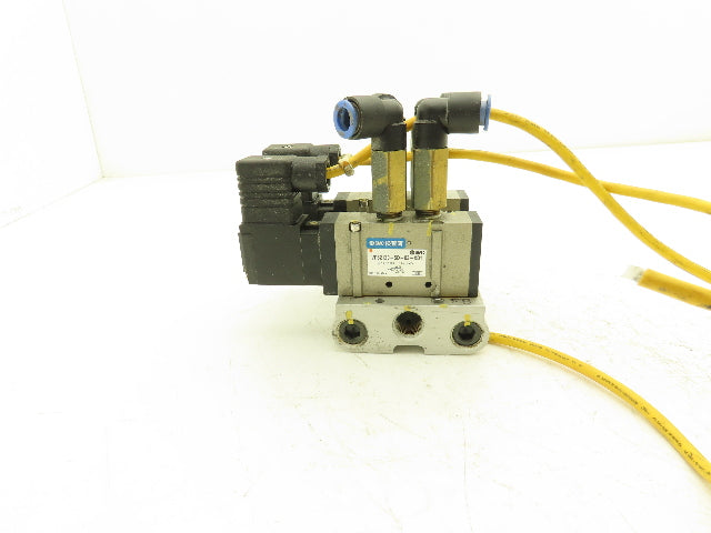 SMC VFS2120-5D-02-XD1 4/5 Pneumatic Solenoid Valve with 5-Station Manifold 24VDC
