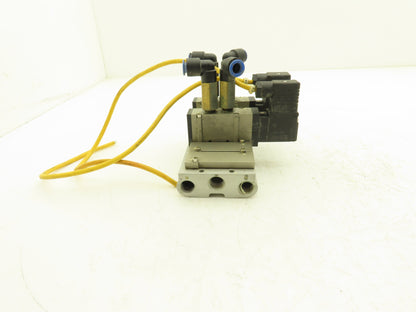 SMC VFS2120-5D-02-XD1 4/5 Pneumatic Solenoid Valve with 5-Station Manifold 24VDC
