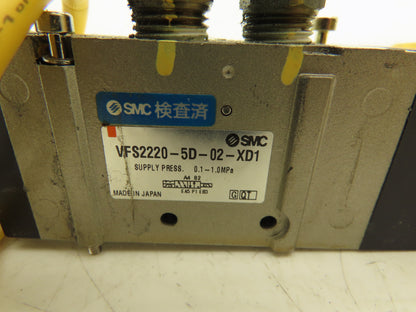 SMC VFS2220-5D-02-XD1 4/5 Pneumatic Double Solenoid Valve 24VDC