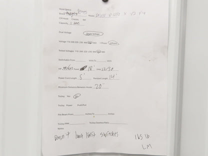 Demag DKUN 10-1000 2200 Lb 1 Ton Electric Chain Hoist 18' Lift 12/50 FPM 2 Speed