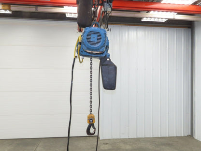 Demag DKUN 10-1000 2200 Lb 1 Ton Electric Chain Hoist 18' Lift 12/50 FPM 2 Speed