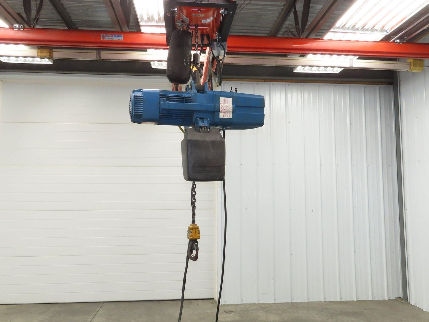Demag DKUN 10-1000 2200 Lb 1 Ton Electric Chain Hoist 18' Lift 12/50 FPM 2 Speed