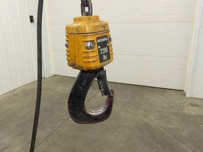 Demag DKUN 10-1000 2200 Lb 1 Ton Electric Chain Hoist 18' Lift 12/50 FPM 2 Speed