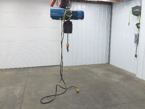 Demag DKUN 10-1000 2200 Lb 1 Ton Electric Chain Hoist 18' Lift 12/50 FPM 2 Speed