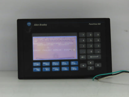 Allen Bradley 2711-B5A1X PanelView 550 HMI Control Panel Ser H Rev D FRN 4.41