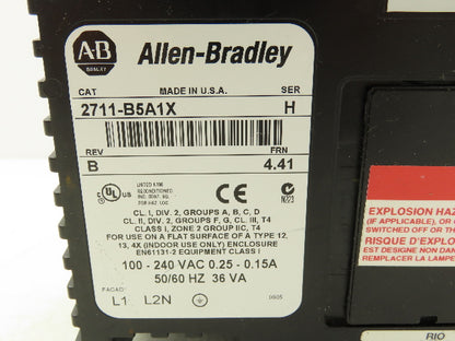 Allen Bradley 2711-B5A1X PanelView 550 HMI Control Panel Ser H Rev D FRN 4.41
