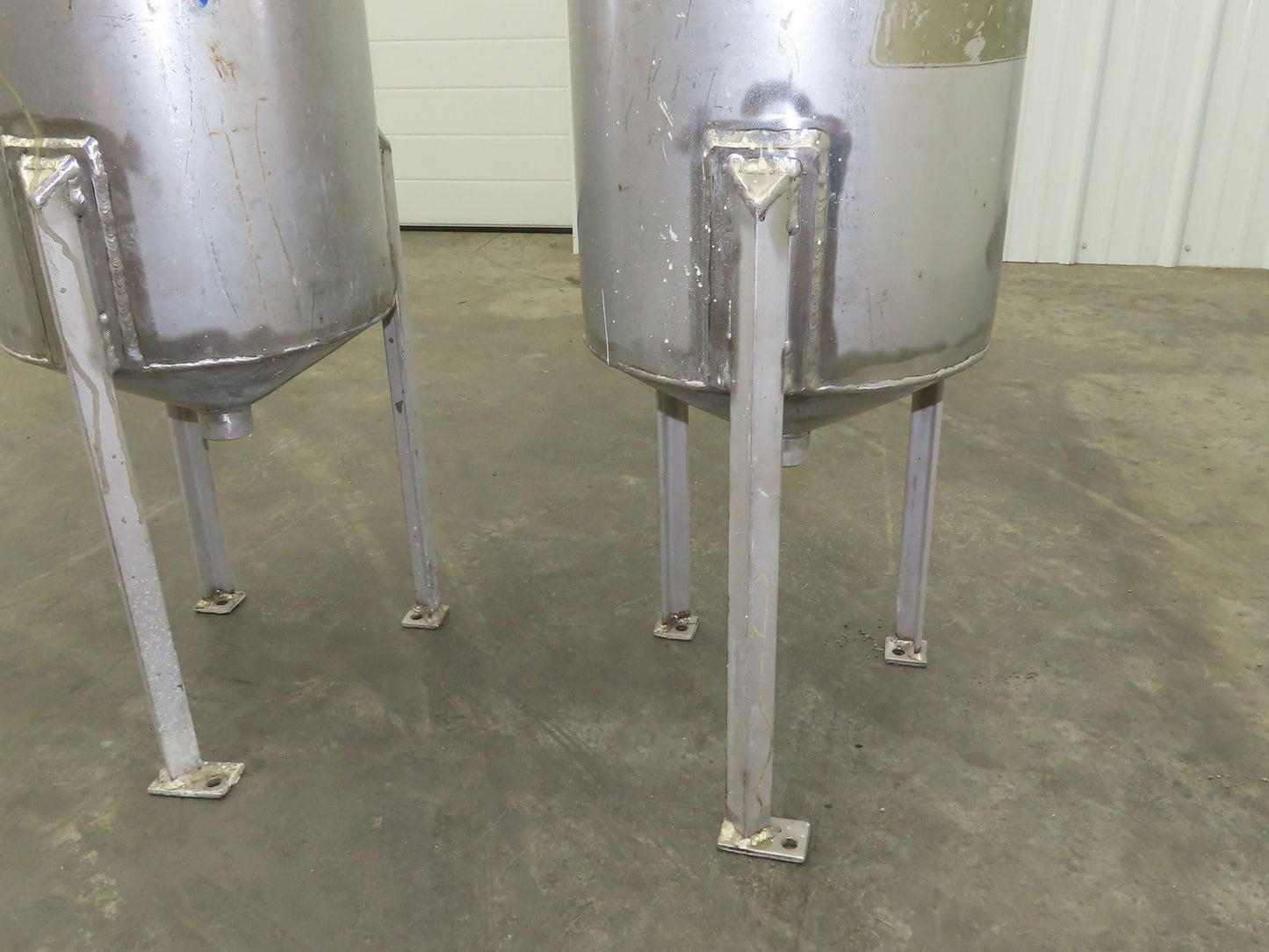 Stainless Steel Receiving Hopper 8 Gallon Tank 304 Grade Lot of 2