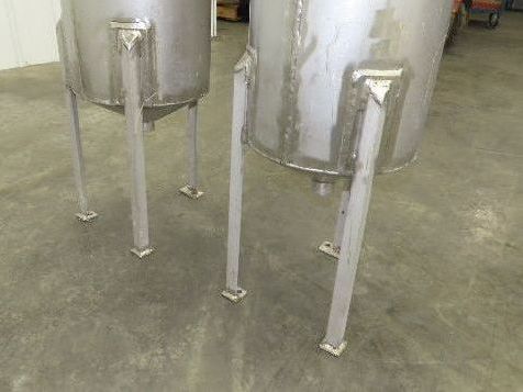 Stainless Steel Receiving Hopper 8 Gallon Tank 304 Grade Lot of 2