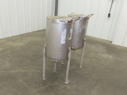 Stainless Steel Receiving Hopper 8 Gallon Tank 304 Grade Lot of 2