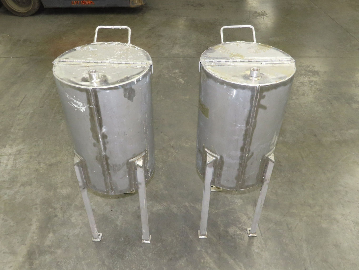Stainless Steel Receiving Hopper 8 Gallon Tank 304 Grade Lot of 2