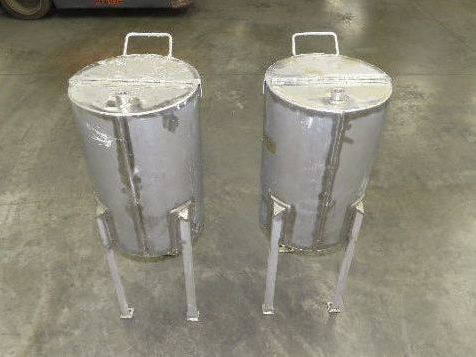 Stainless Steel Receiving Hopper 8 Gallon Tank 304 Grade Lot of 2
