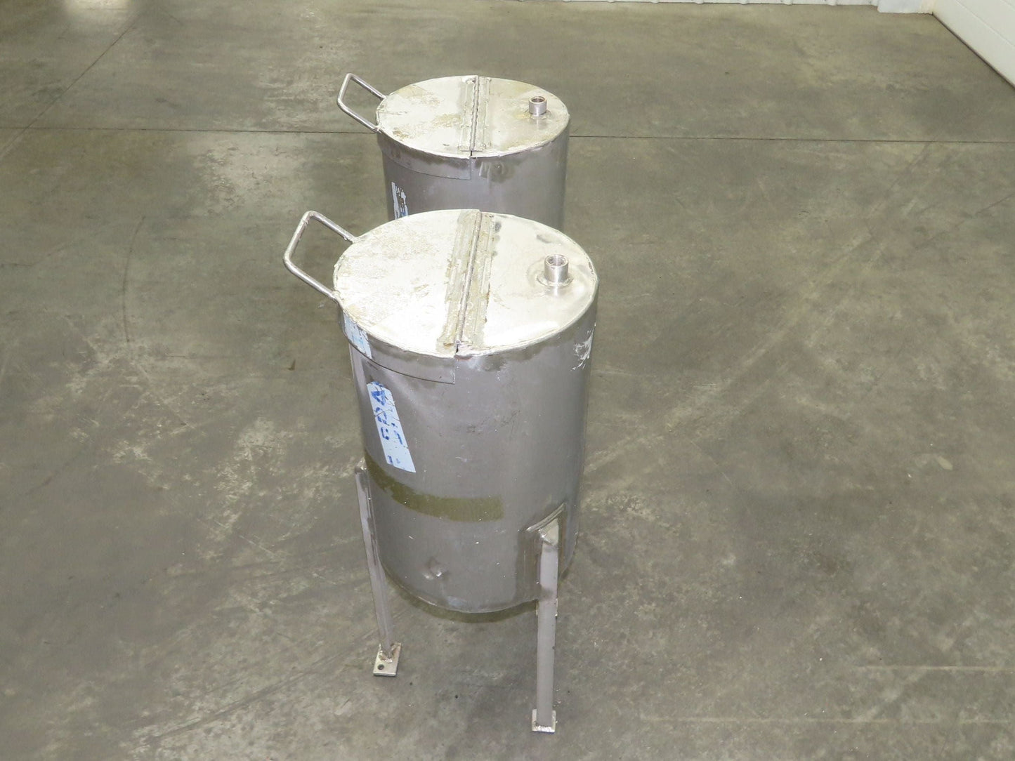 Stainless Steel Receiving Hopper 8 Gallon Tank 304 Grade Lot of 2