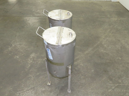 Stainless Steel Receiving Hopper 8 Gallon Tank 304 Grade Lot of 2