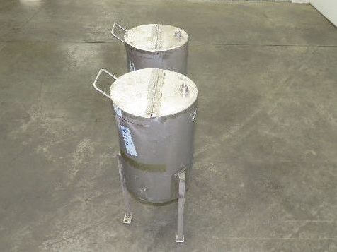 Stainless Steel Receiving Hopper 8 Gallon Tank 304 Grade Lot of 2