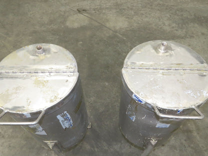 Stainless Steel Receiving Hopper 8 Gallon Tank 304 Grade Lot of 2