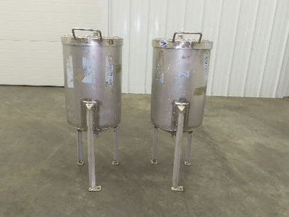 Stainless Steel Receiving Hopper 8 Gallon Tank 304 Grade Lot of 2