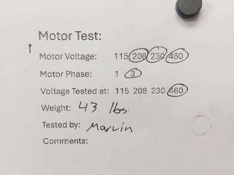 Baldor Winsmith Gearmotor 5:1 Reducer 345rpm 1Hp 460v 3ph Dual Output