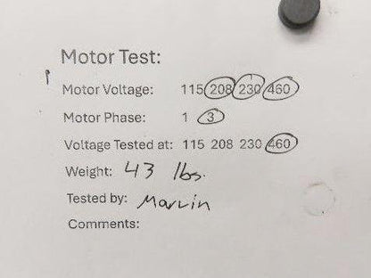 Baldor Winsmith Gearmotor 5:1 Reducer 345rpm 1Hp 460v 3ph Dual Output