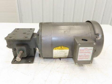 Baldor Winsmith Gearmotor 5:1 Reducer 345rpm 1Hp 460v 3ph Dual Output