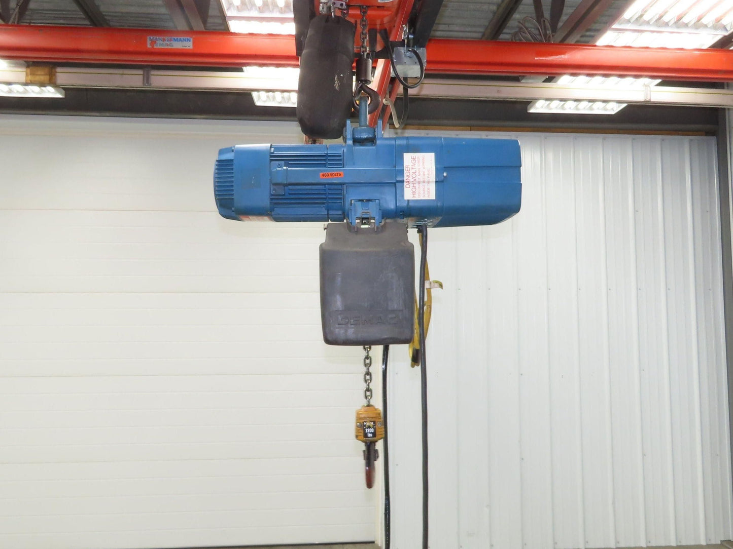 Demag DKUN 10-1000 2200 LB 1 Ton Electric Chain Hoist 17' Lift 12/50 FPM 460V
