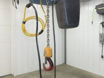 Demag DKUN 10-1000 2200 LB 1 Ton Electric Chain Hoist 17' Lift 12/50 FPM 460V