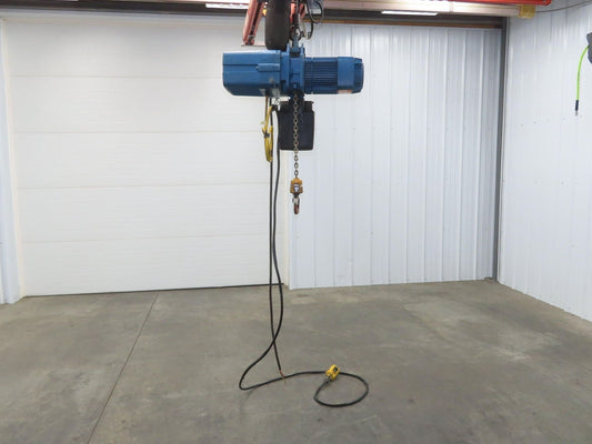 Demag DKUN 10-1000 2200 LB 1 Ton Electric Chain Hoist 17' Lift 12/50 FPM 460V