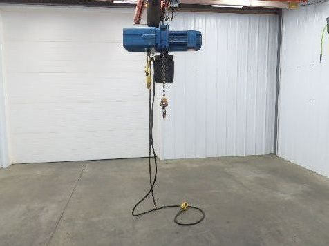Demag DKUN 10-1000 2200 LB 1 Ton Electric Chain Hoist 17' Lift 12/50 FPM 460V