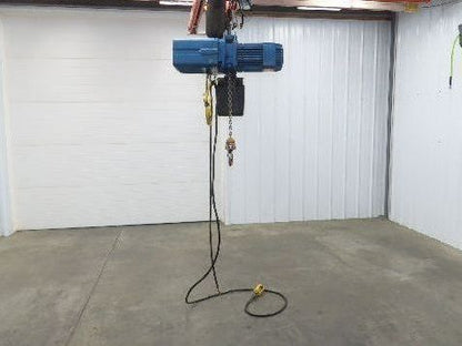 Demag DKUN 10-1000 2200 LB 1 Ton Electric Chain Hoist 17' Lift 12/50 FPM 460V