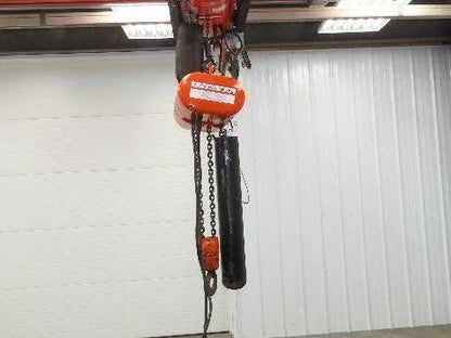 CM Lodestar R 2 Ton Electric Chain Hoist 15' Lift 8 FPM 230/460 Volt 3PH Tested