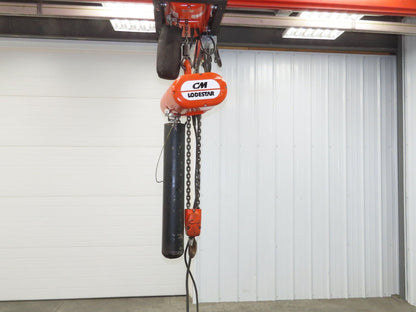 CM Lodestar R 2 Ton Electric Chain Hoist 15' Lift 8 FPM 230/460 Volt 3PH Tested