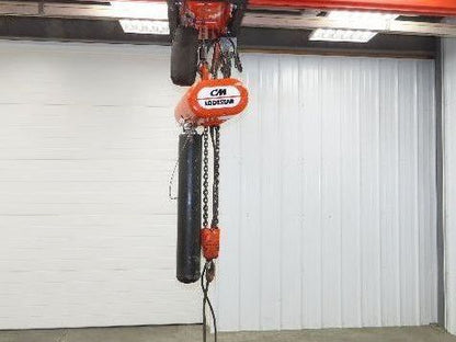 CM Lodestar R 2 Ton Electric Chain Hoist 15' Lift 8 FPM 230/460 Volt 3PH Tested