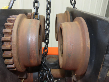 CM Lodestar L 1 Ton Electric Chain Hoist 20' Lift 16 FPM 635 Power Trolley 3PH