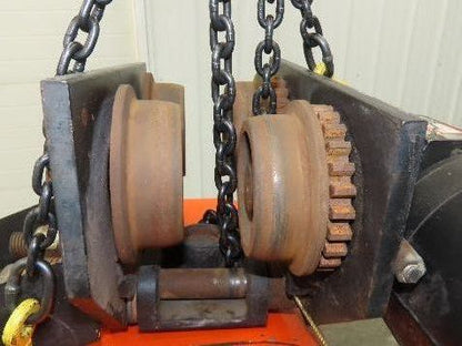 CM Lodestar L 1 Ton Electric Chain Hoist 20' Lift 16 FPM 635 Power Trolley 3PH