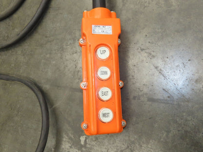 CM Lodestar L 1 Ton Electric Chain Hoist 20' Lift 16 FPM 635 Power Trolley 3PH